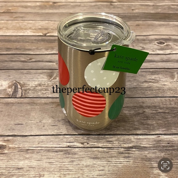 kate spade Dining Kate Spade Holiday Ornament Tumbler With Lid